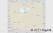 Shaded Relief Map of Division No. 10, desaturated