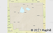 Shaded Relief Map of Division No. 10, physical outside