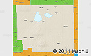 Shaded Relief Map of Division No. 10, political outside