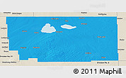 Political Panoramic Map of Division No. 10, shaded relief outside