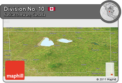 Satellite Panoramic Map of Division No. 10
