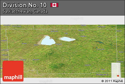 Satellite Panoramic Map of Division No. 10