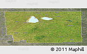 Satellite Panoramic Map of Division No. 10, semi-desaturated