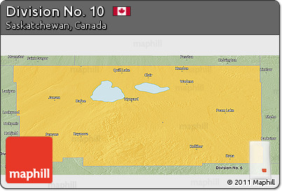 Savanna Style Panoramic Map of Division No. 10