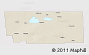 Shaded Relief Panoramic Map of Division No. 10, cropped outside