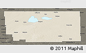 Shaded Relief Panoramic Map of Division No. 10, darken