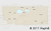 Shaded Relief Panoramic Map of Division No. 10, lighten
