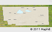 Shaded Relief Panoramic Map of Division No. 10, satellite outside