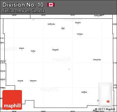 Blank Simple Map of Division No. 10