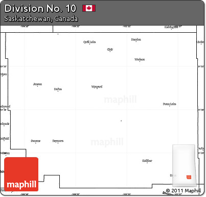 Blank Simple Map of Division No. 10