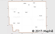 Classic Style Simple Map of Division No. 10, cropped outside