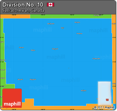 Political Simple Map of Division No. 10