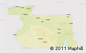 Physical 3D Map of Division No. 11, cropped outside