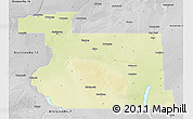 Physical 3D Map of Division No. 11, desaturated