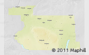 Physical 3D Map of Division No. 11, lighten, desaturated