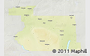 Physical 3D Map of Division No. 11, lighten, semi-desaturated
