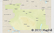 Physical 3D Map of Division No. 11, shaded relief outside