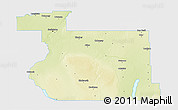 Physical 3D Map of Division No. 11, single color outside