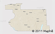 Shaded Relief 3D Map of Division No. 11, cropped outside