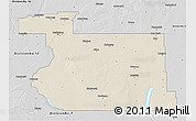 Shaded Relief 3D Map of Division No. 11, desaturated