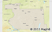 Shaded Relief 3D Map of Division No. 11, physical outside