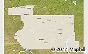 Shaded Relief 3D Map of Division No. 11, satellite outside