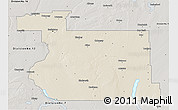 Shaded Relief 3D Map of Division No. 11, semi-desaturated