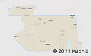 Shaded Relief 3D Map of Division No. 11, single color outside