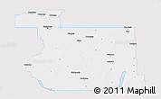 Silver Style 3D Map of Division No. 11, single color outside