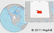 Gray Location Map of Division No. 11, highlighted parent region