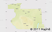 Physical Map of Division No. 11, cropped outside