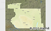 Physical Map of Division No. 11, darken