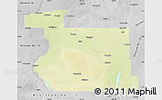 Physical Map of Division No. 11, desaturated