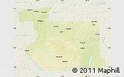 Physical Map of Division No. 11, lighten