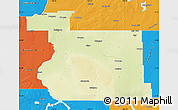 Physical Map of Division No. 11, political outside