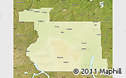 Physical Map of Division No. 11, satellite outside