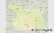Physical Map of Division No. 11, semi-desaturated
