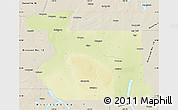 Physical Map of Division No. 11, shaded relief outside