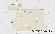Shaded Relief Map of Division No. 11, cropped outside