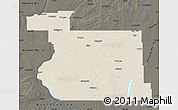 Shaded Relief Map of Division No. 11, darken