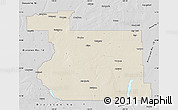 Shaded Relief Map of Division No. 11, desaturated