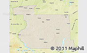 Shaded Relief Map of Division No. 11, physical outside