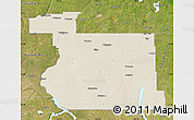 Shaded Relief Map of Division No. 11, satellite outside
