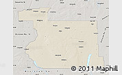 Shaded Relief Map of Division No. 11, semi-desaturated