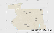 Shaded Relief Map of Division No. 11, single color outside