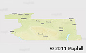 Physical Panoramic Map of Division No. 11, cropped outside