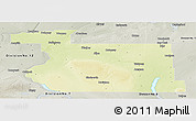 Physical Panoramic Map of Division No. 11, semi-desaturated