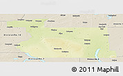 Physical Panoramic Map of Division No. 11, shaded relief outside