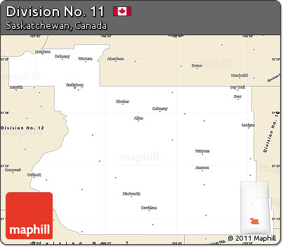 Classic Style Simple Map of Division No. 11
