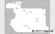 Gray Simple Map of Division No. 11, single color outside